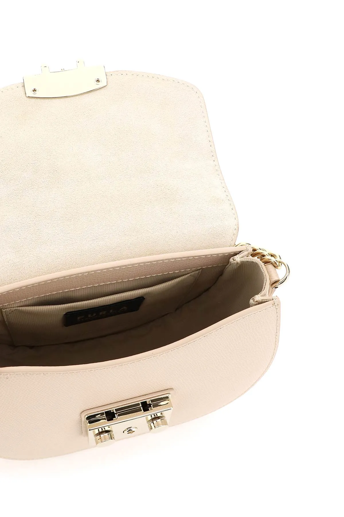 Furla Metropolis Logo Engraved Mini Crossbody Bag