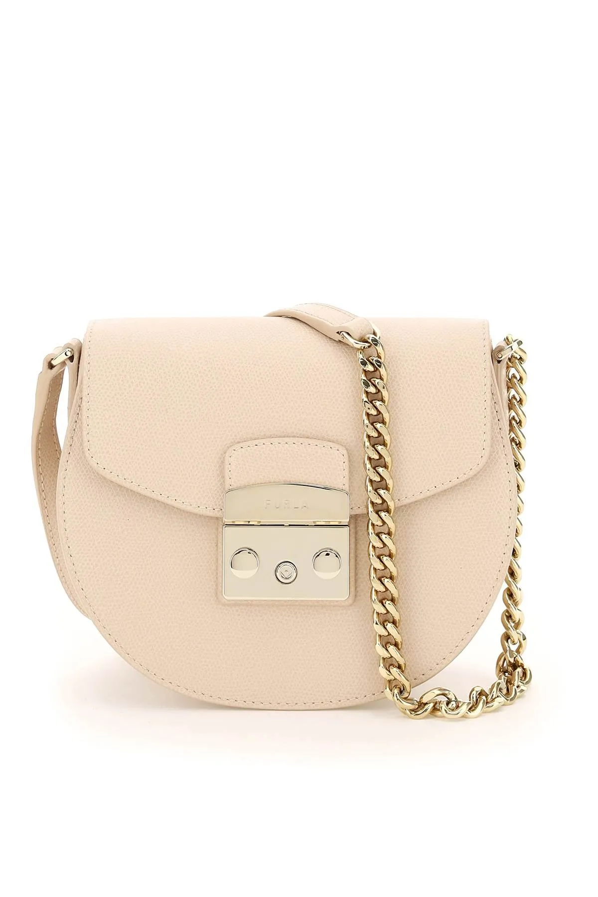Furla Metropolis Logo Engraved Mini Crossbody Bag