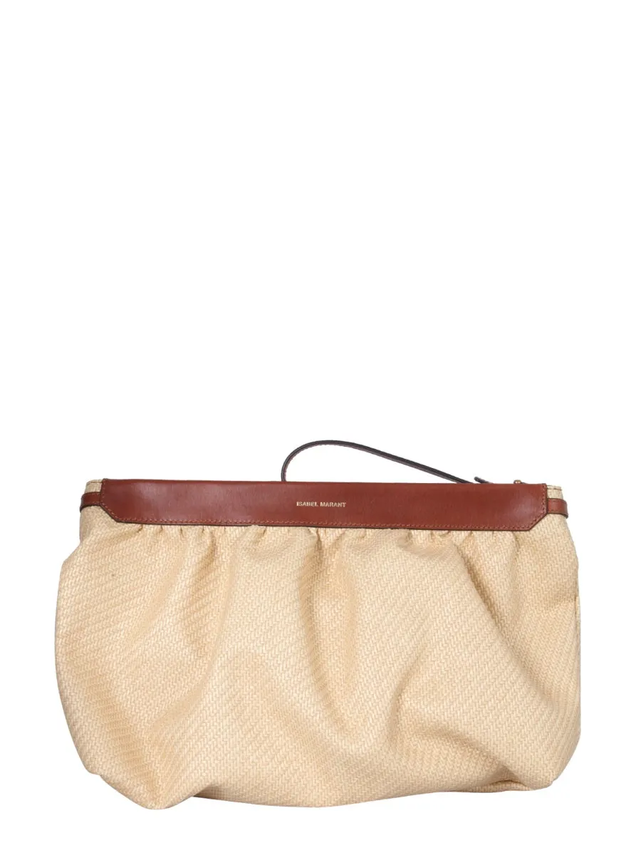 Isabel Marant Luz Ruched Zipped Pouch Bag