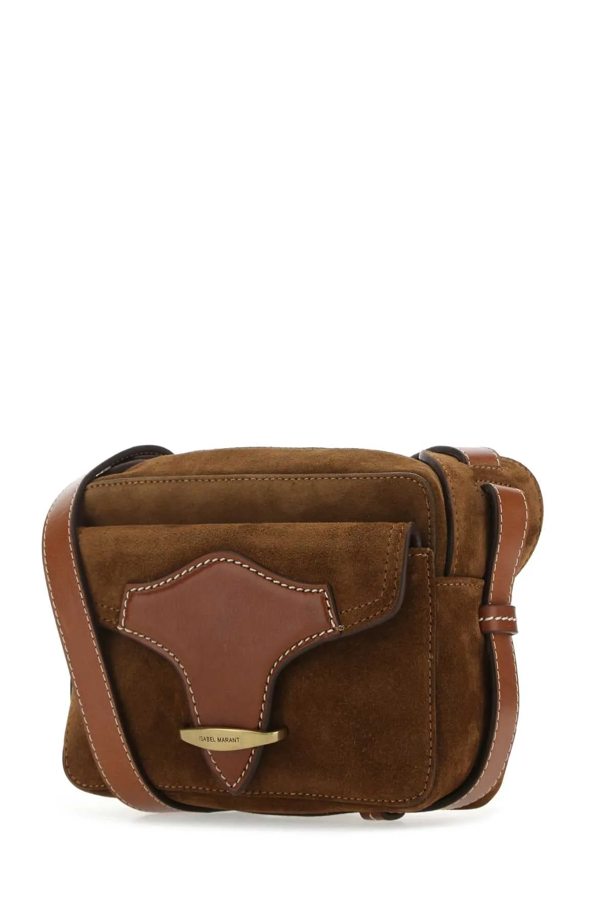 Isabel Marant toile Foldover Logo Engraved Shoulder Bag