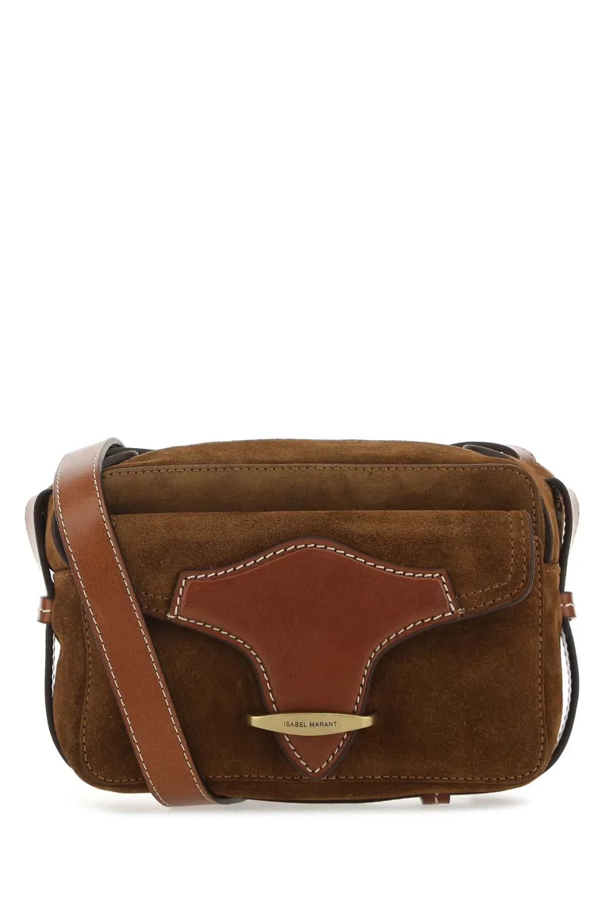 Isabel Marant toile Foldover Logo Engraved Shoulder Bag