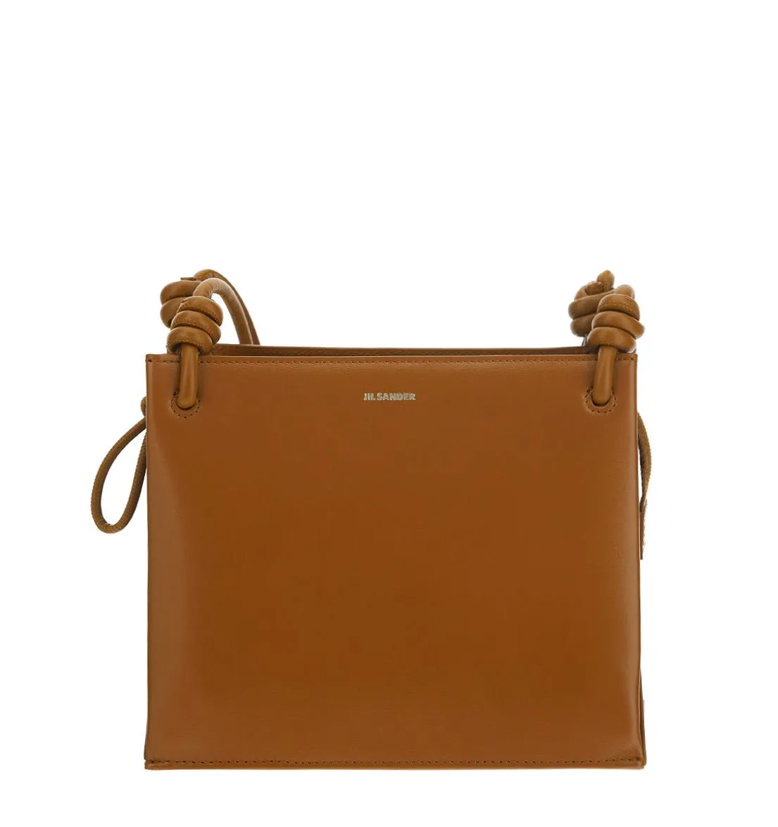 Jil Sander Knot-Detail Open-Flap Twist Shoulder Bag