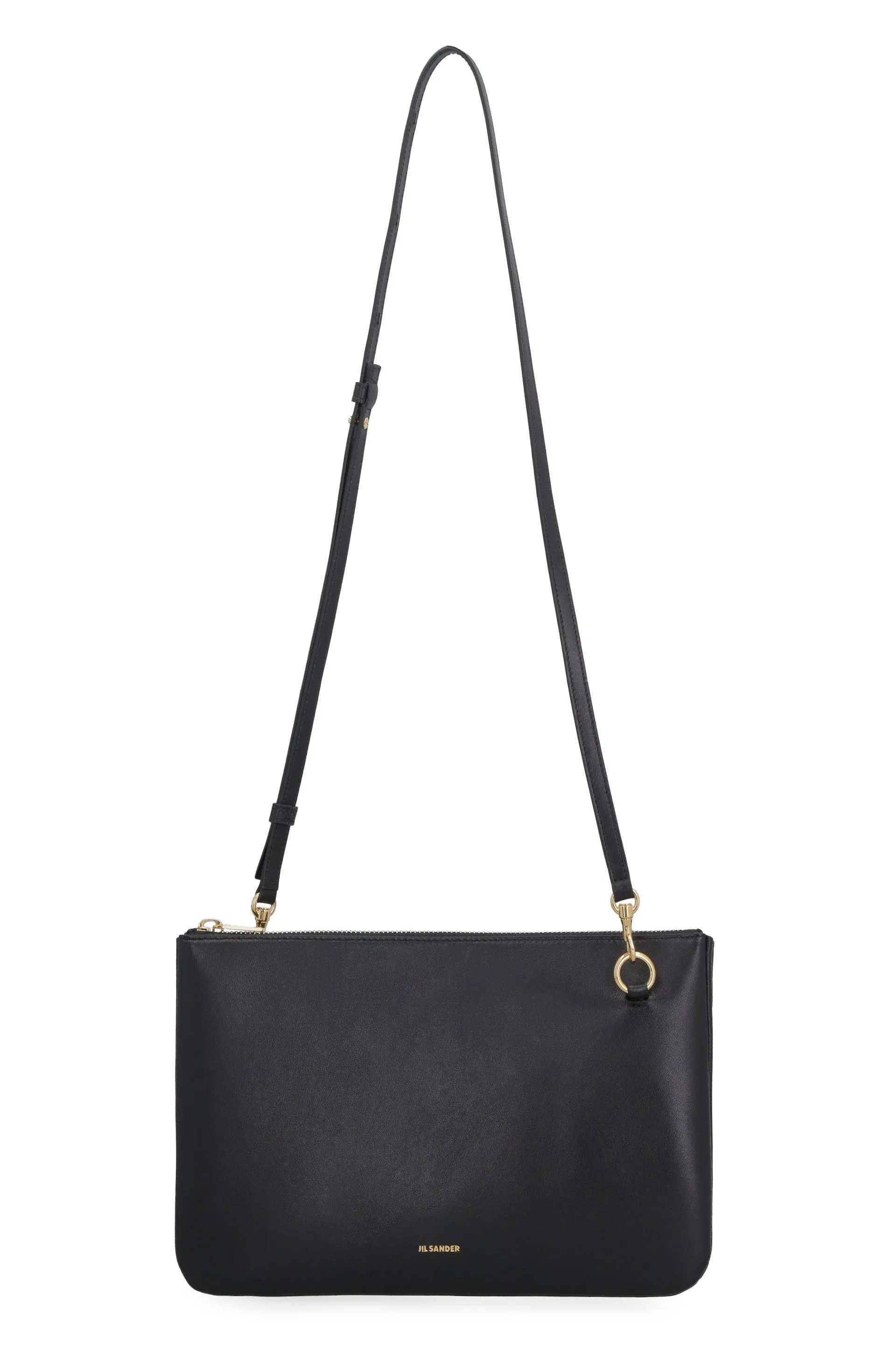 Jil Sander Logo Print Zipped Crossbody Bag
