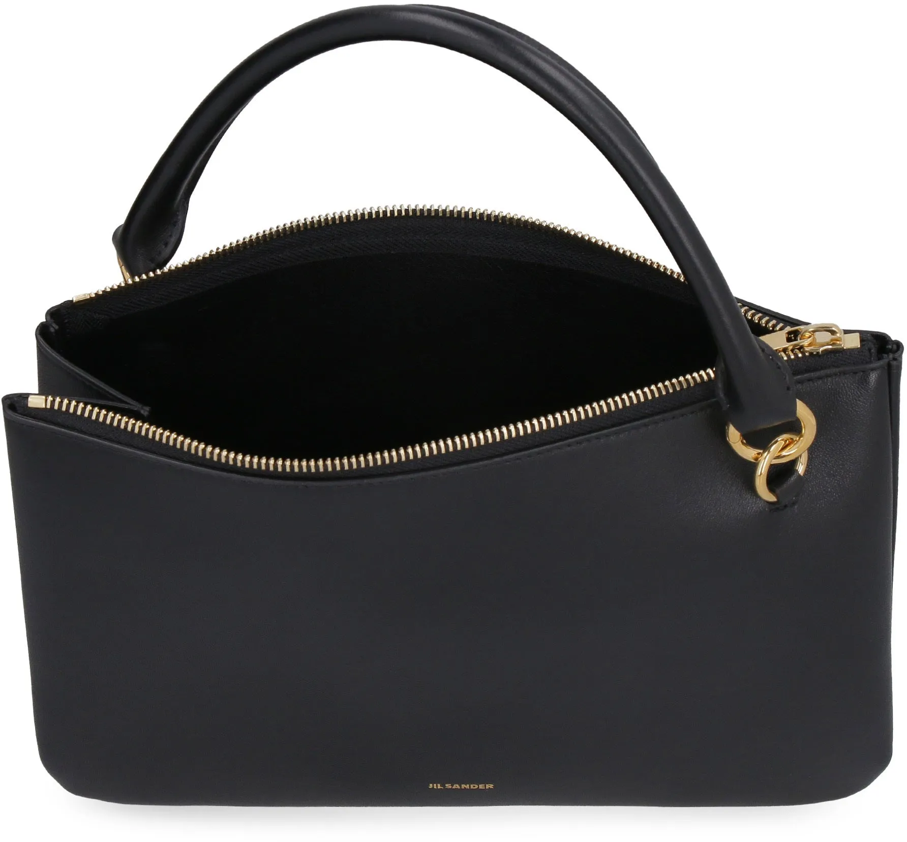 Jil Sander Logo Print Zipped Crossbody Bag