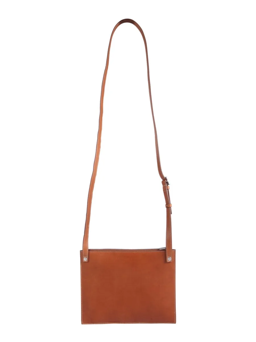Jil Sander Net Logo-Embossed Crossbody Bag