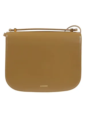 Jil Sander Taos Small Logo Print Shoulder Bag