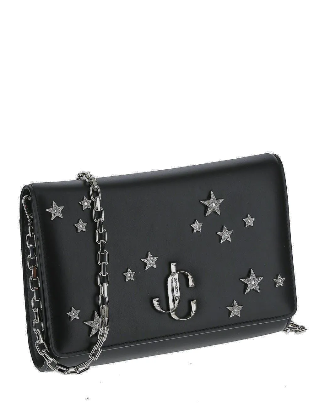 Jimmy Choo Varenne Embellished Foldover Top Clutch Bag