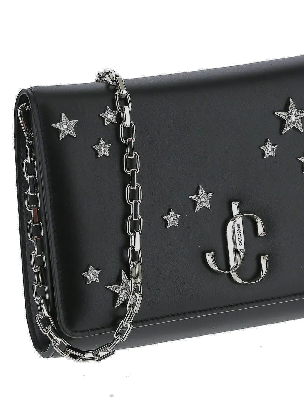 Jimmy Choo Varenne Embellished Foldover Top Clutch Bag