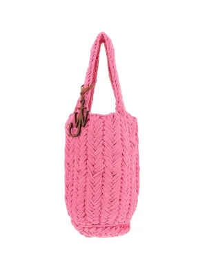 JW Anderson Logo Plaque Knitted Tote Bag