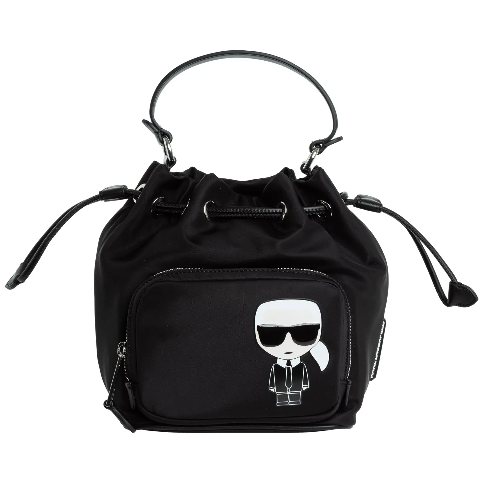 Karl Lagerfeld Logo Print Bucket Bag