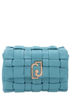 Liu Jo Logo Plaque Woven Crossbody Bag