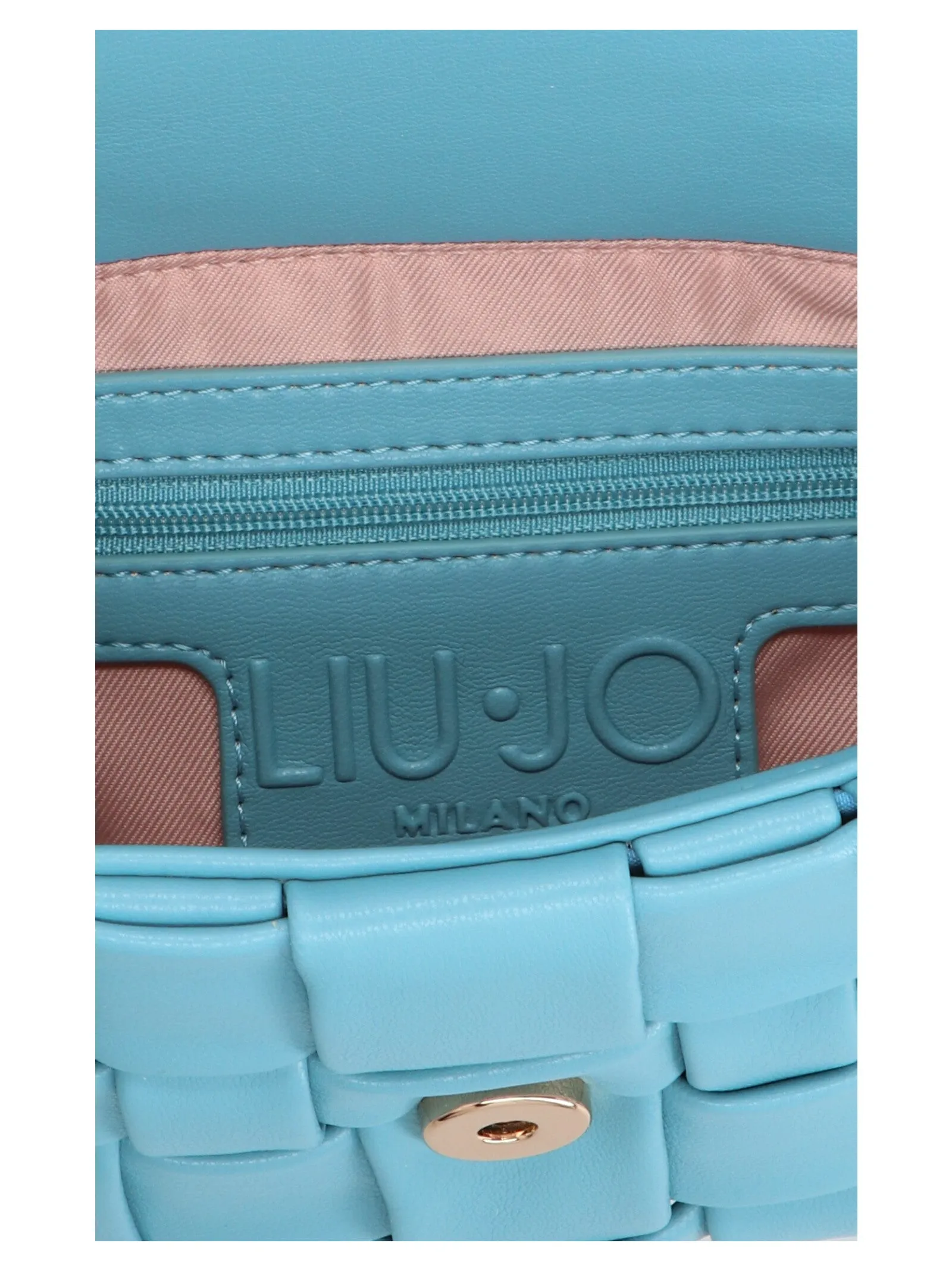 Liu Jo Logo Plaque Woven Crossbody Bag