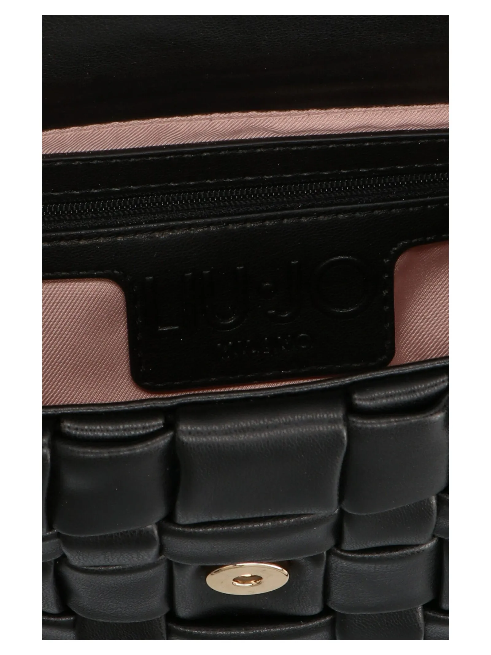 Liu Jo Logo Plaque Woven Crossbody Bag