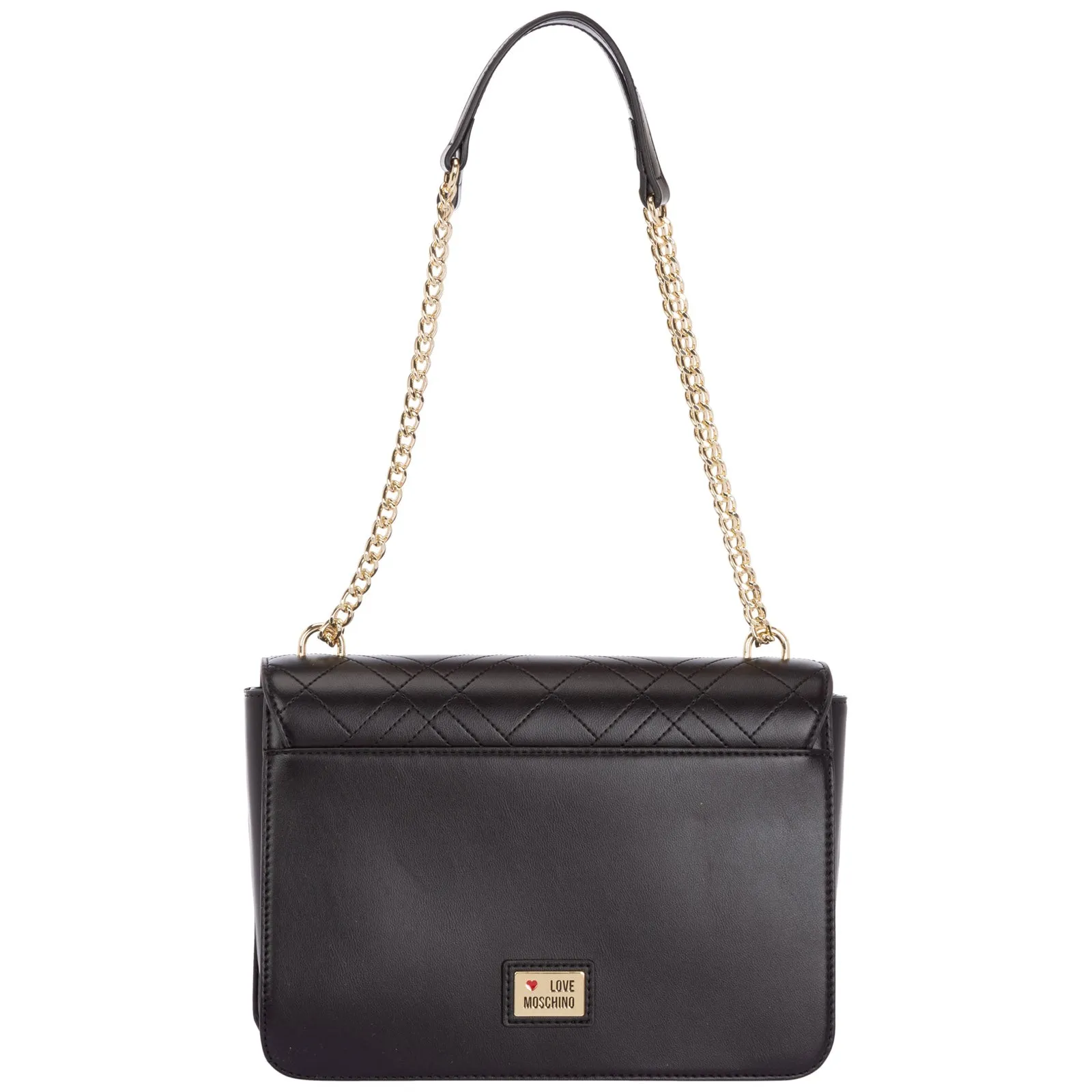 Love Moschino Heart Embellished Chained Shoulder Bag