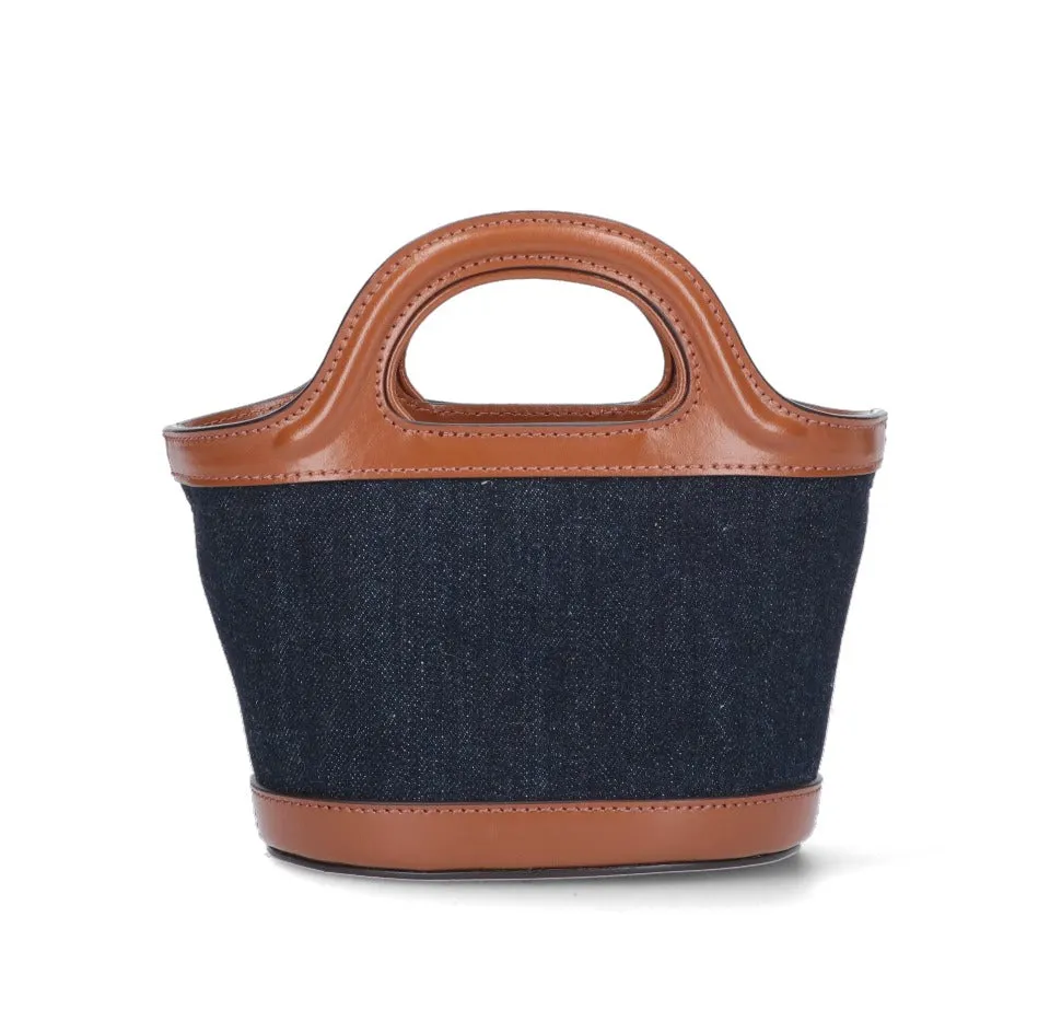 Marni Logo Detailed Denim Micro Tote Bag