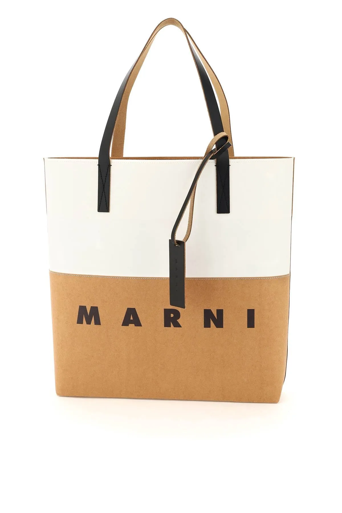Marni Logo Print Colour-Block Tote Bag