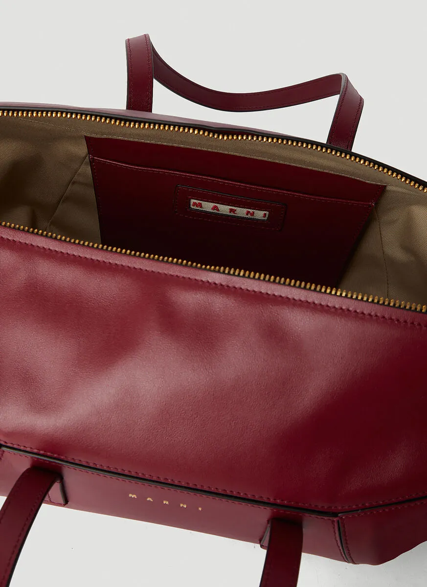 Marni Logo Printed Tote Bag