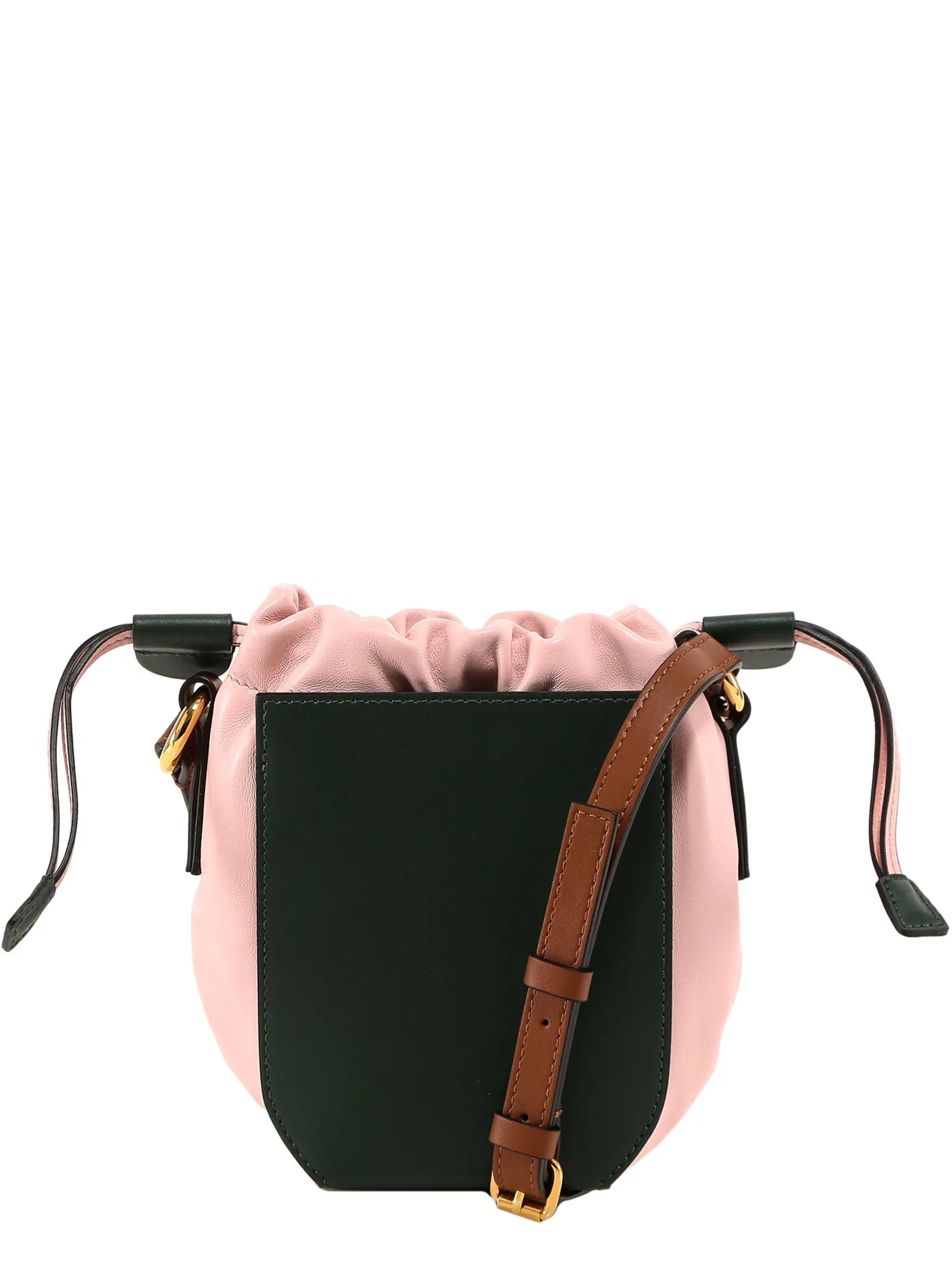 Marni Logo Printed Two-Tone Shoulder Bag