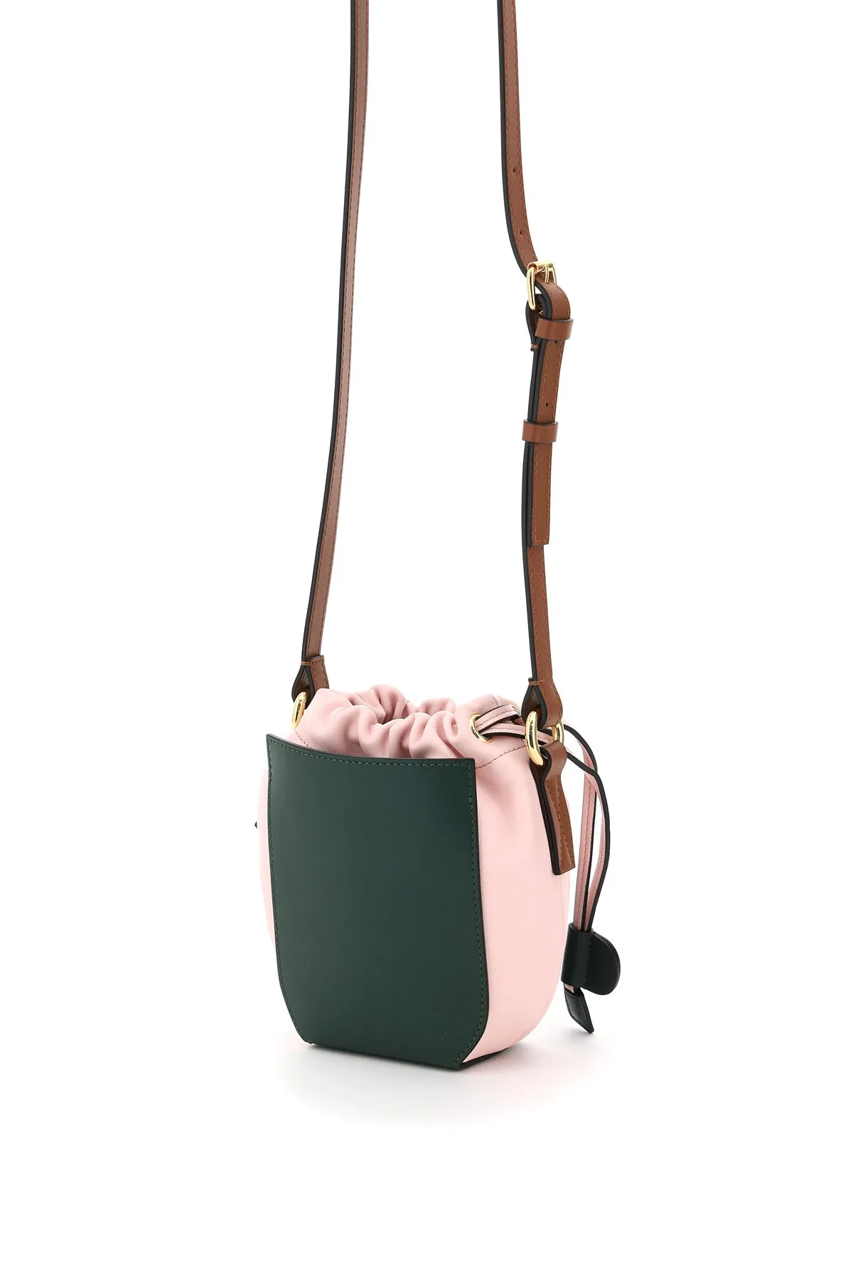 Marni Logo Printed Two-Tone Shoulder Bag