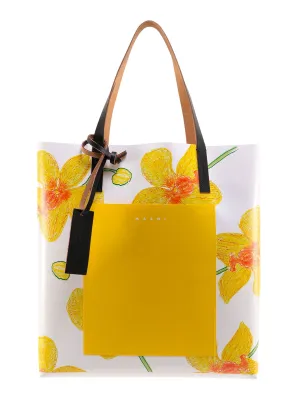 Marni Orchids Print Tote Bag