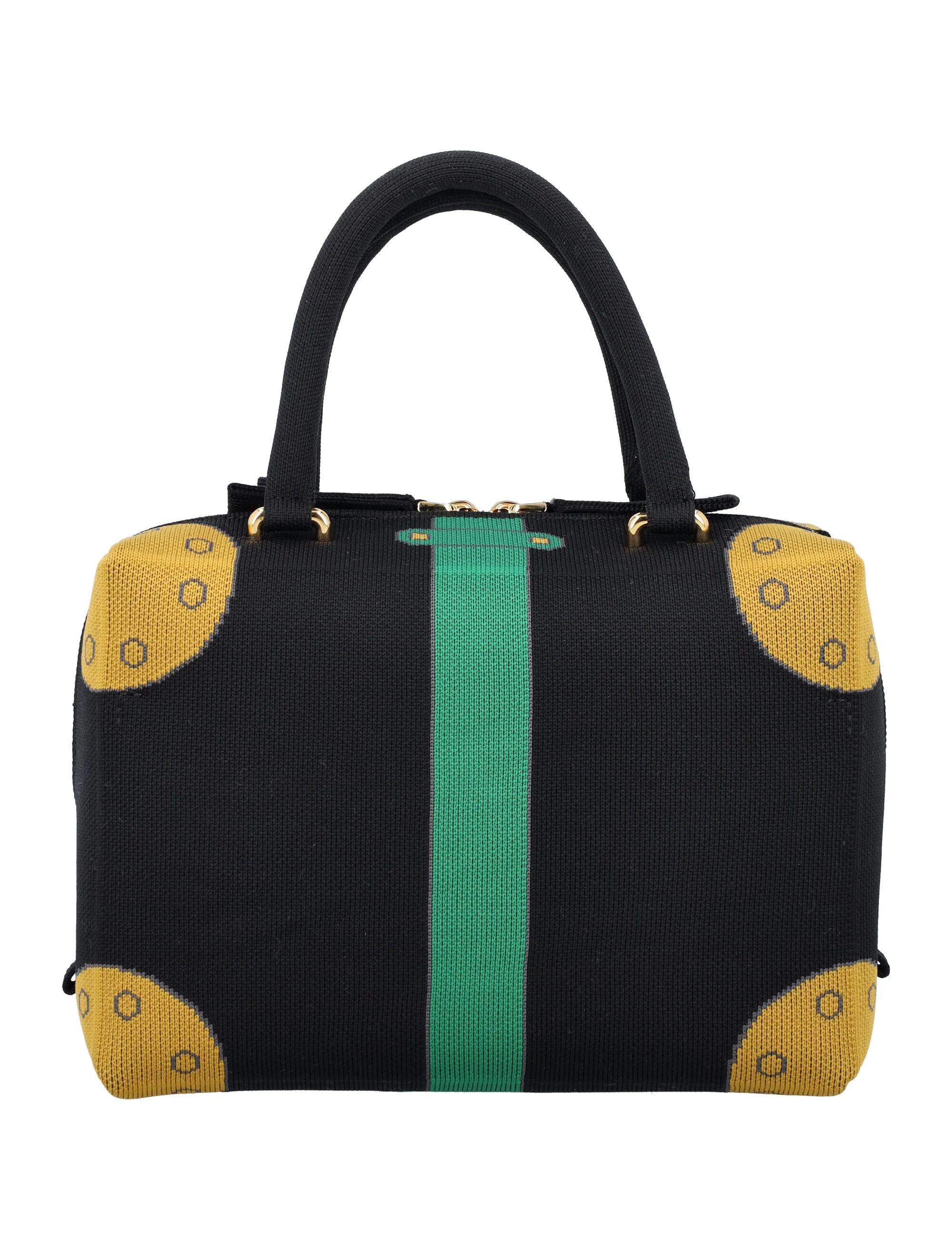 Marni Trompe L'oeil Jacquard Small Cubic Tote Bag