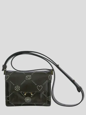 Marni Trunk Logo Print Crossbody Bag