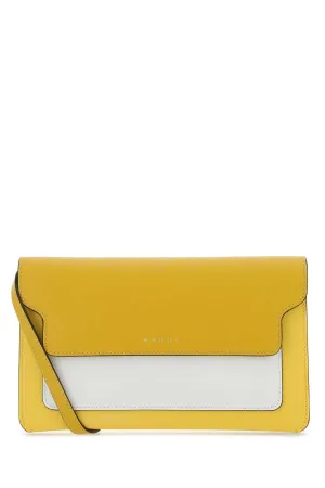 Marni Two-Tone Logo Print Crossbody Bag
