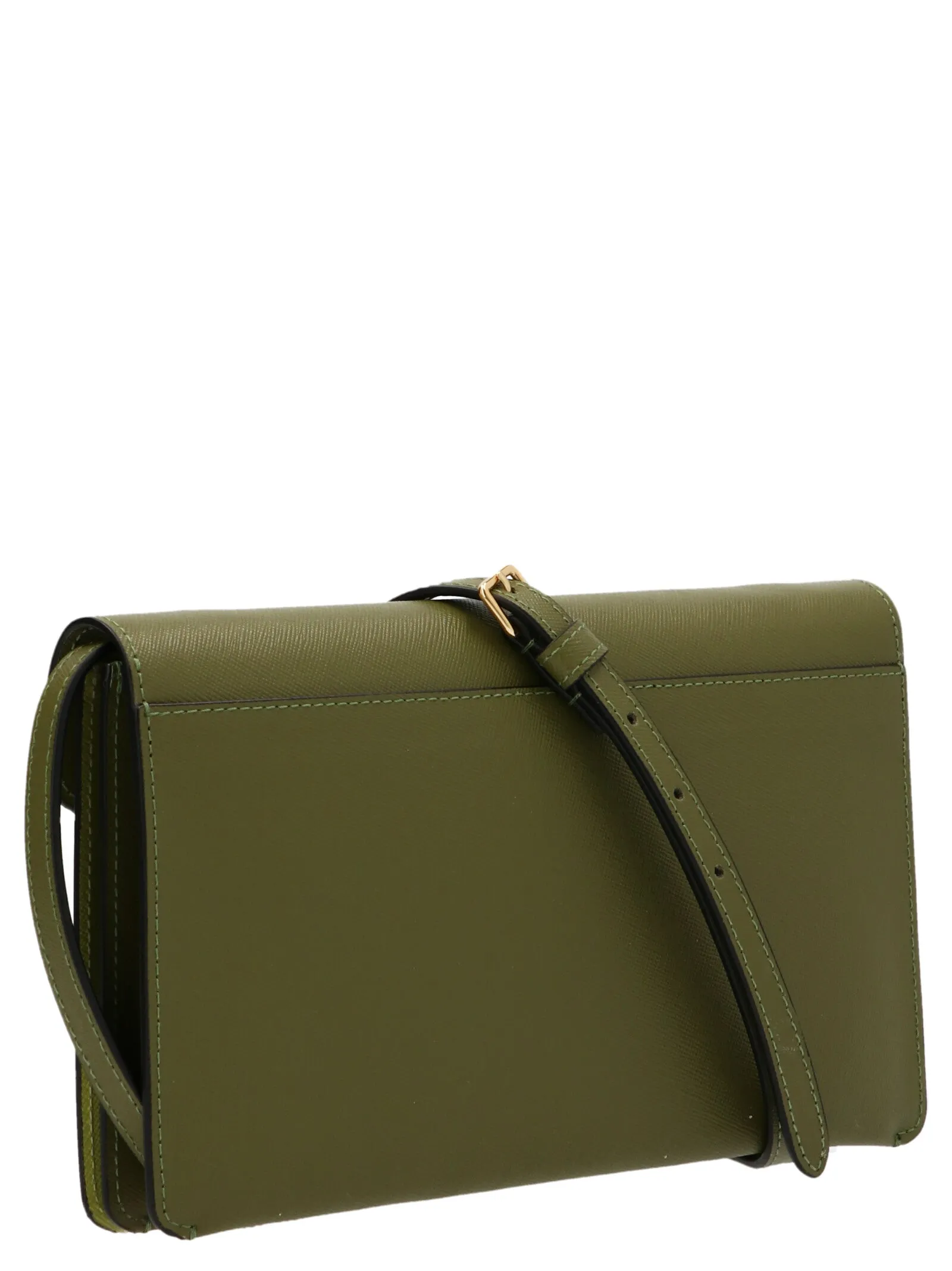 Marni Two-Tone Logo Print Crossbody Bag