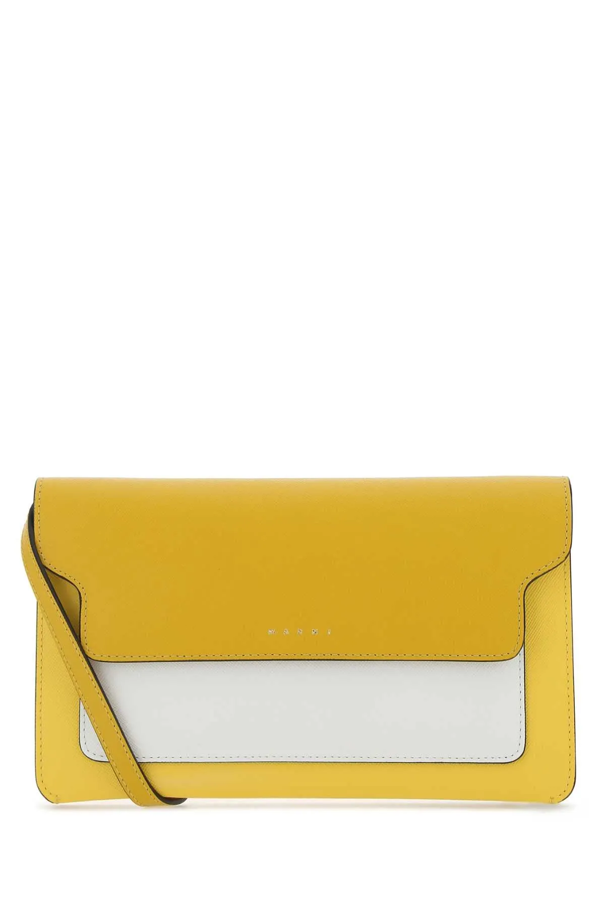 Marni Two-Tone Logo Print Crossbody Bag