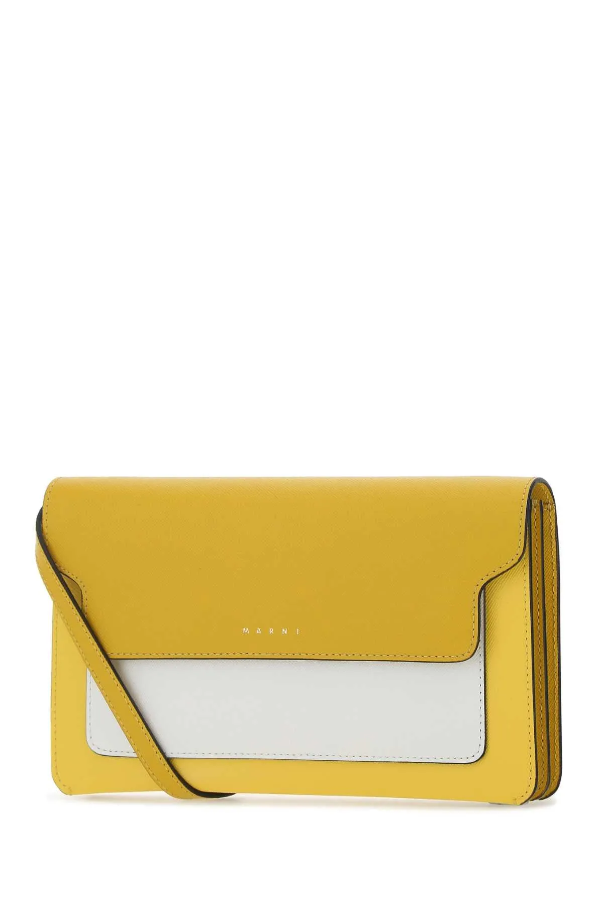 Marni Two-Tone Logo Print Crossbody Bag