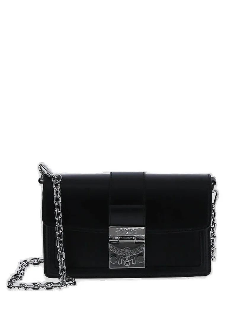 MCM Tracy Laurel Lock Detailed Mini Crossbody Bag