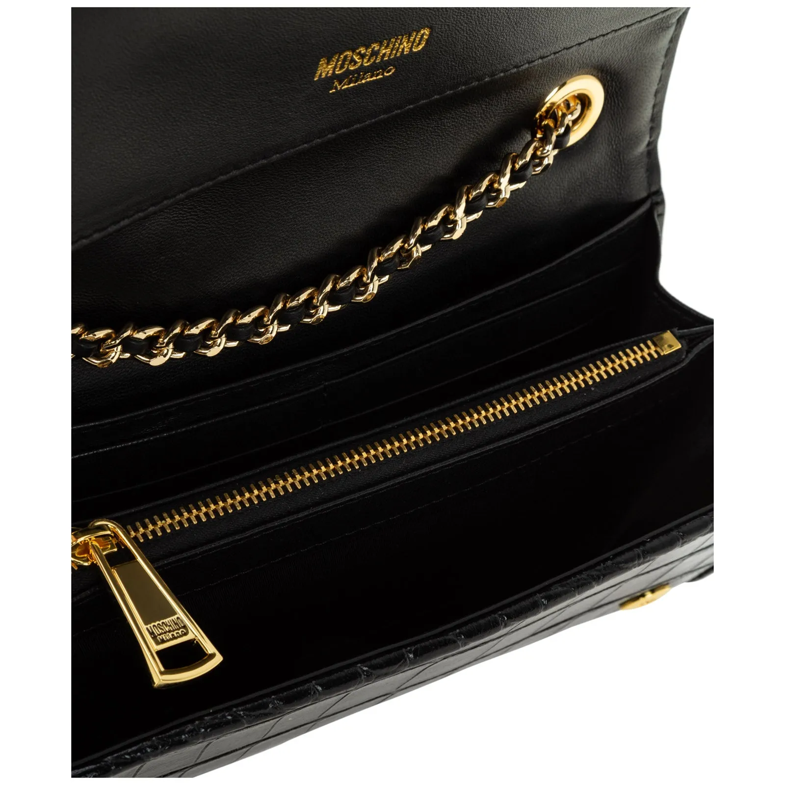 Moschino Biker Chain-Link Crossbody Bag