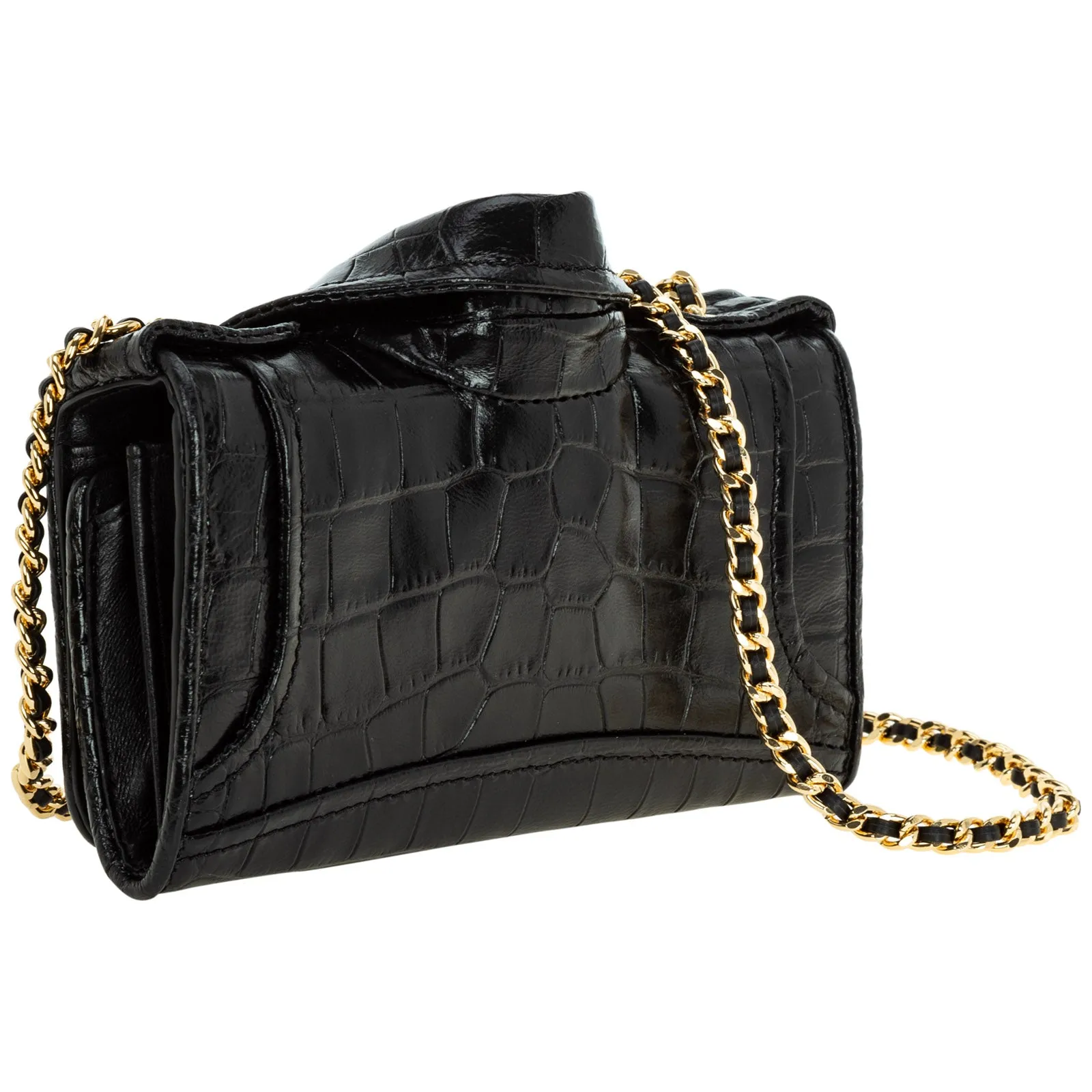 Moschino Biker Chain-Link Crossbody Bag