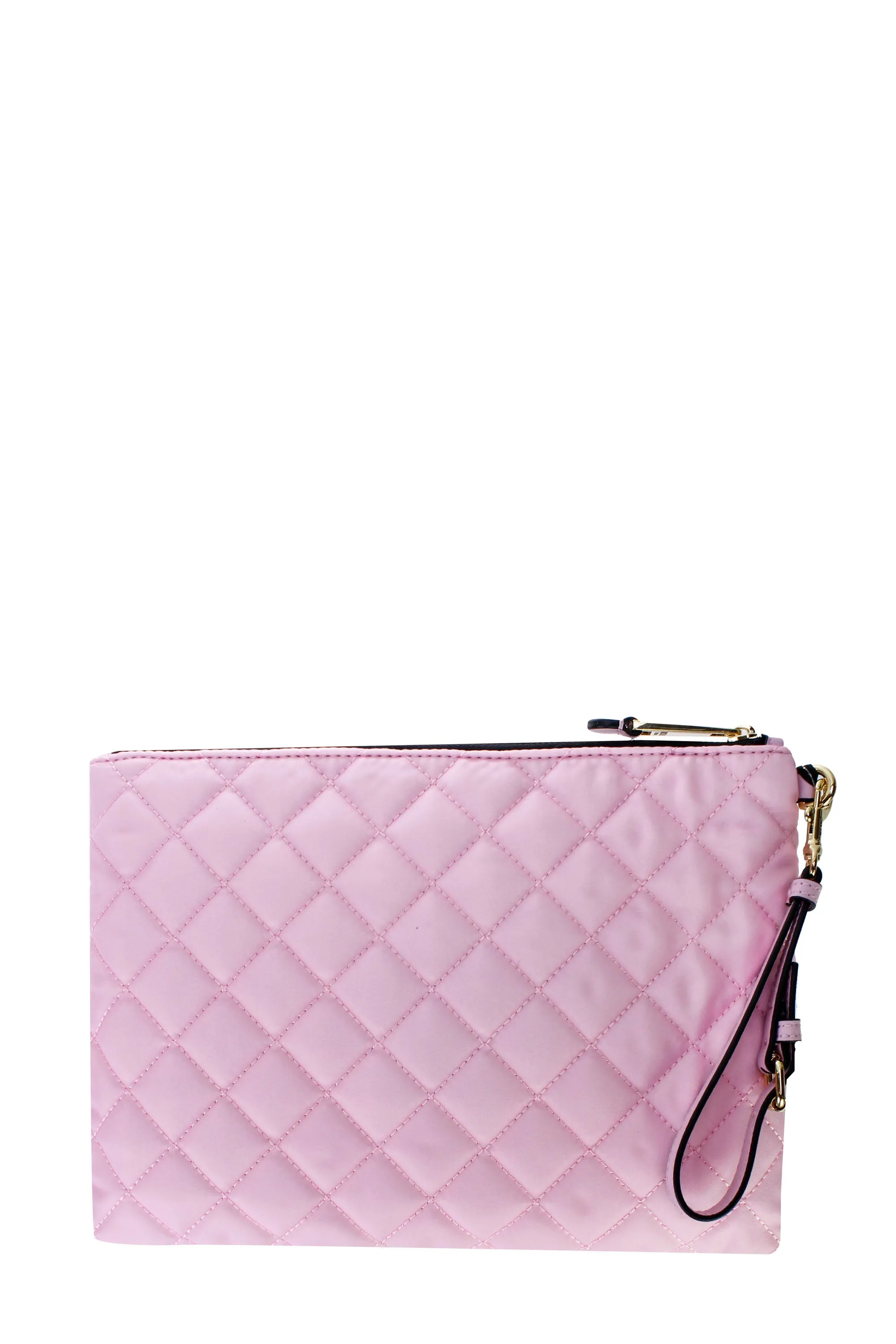 Moschino Logo Quilted Clutch Bag
