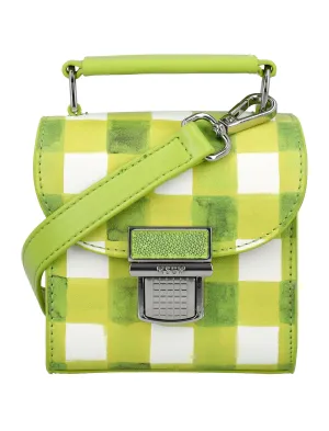 MSGM Clic Check Pattern Foldover Mini Shoulder Bag