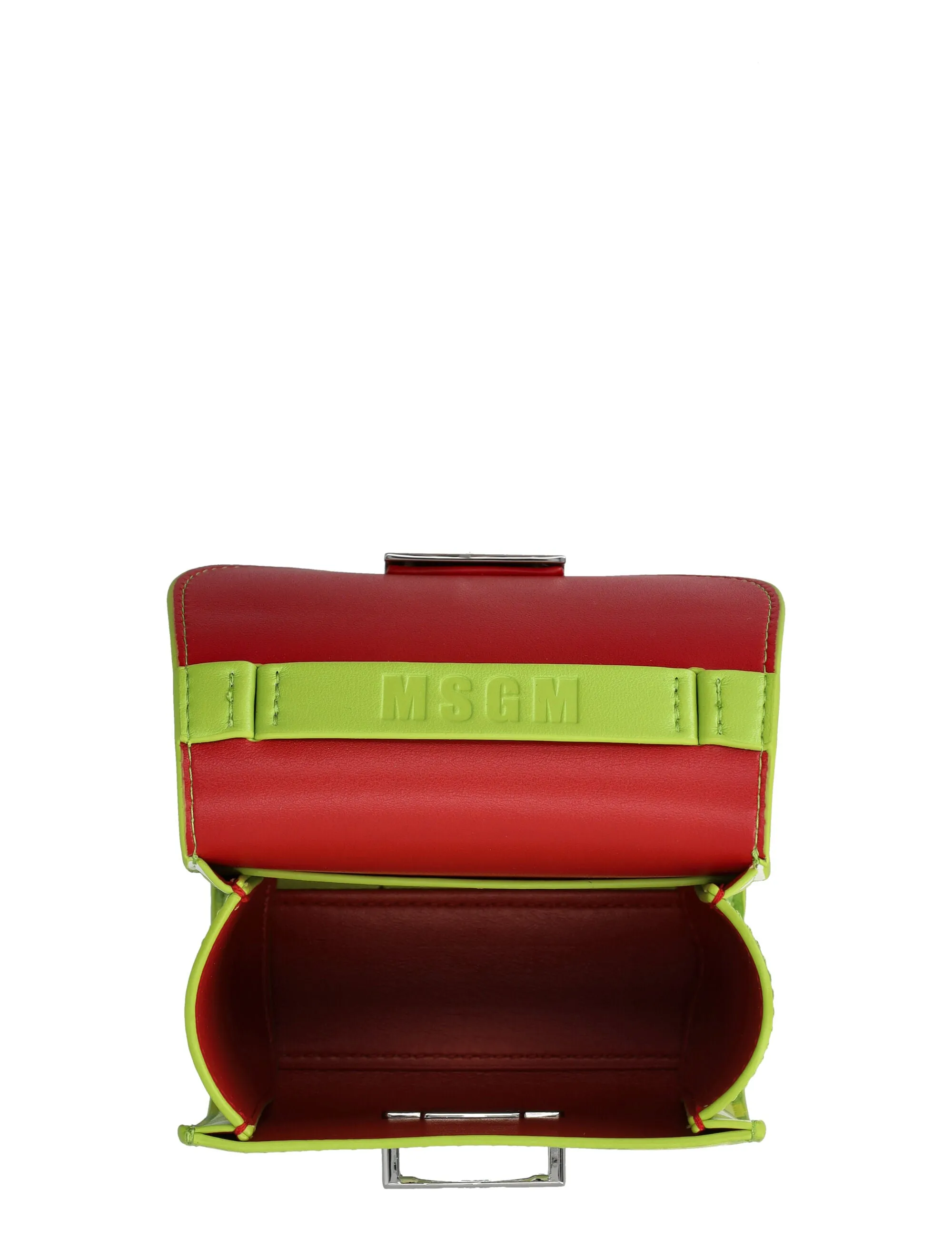 MSGM Clic Check Pattern Foldover Mini Shoulder Bag