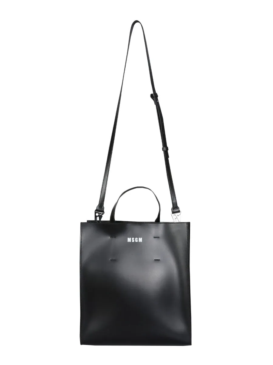 MSGM Micro Logo Printed Tote Bag