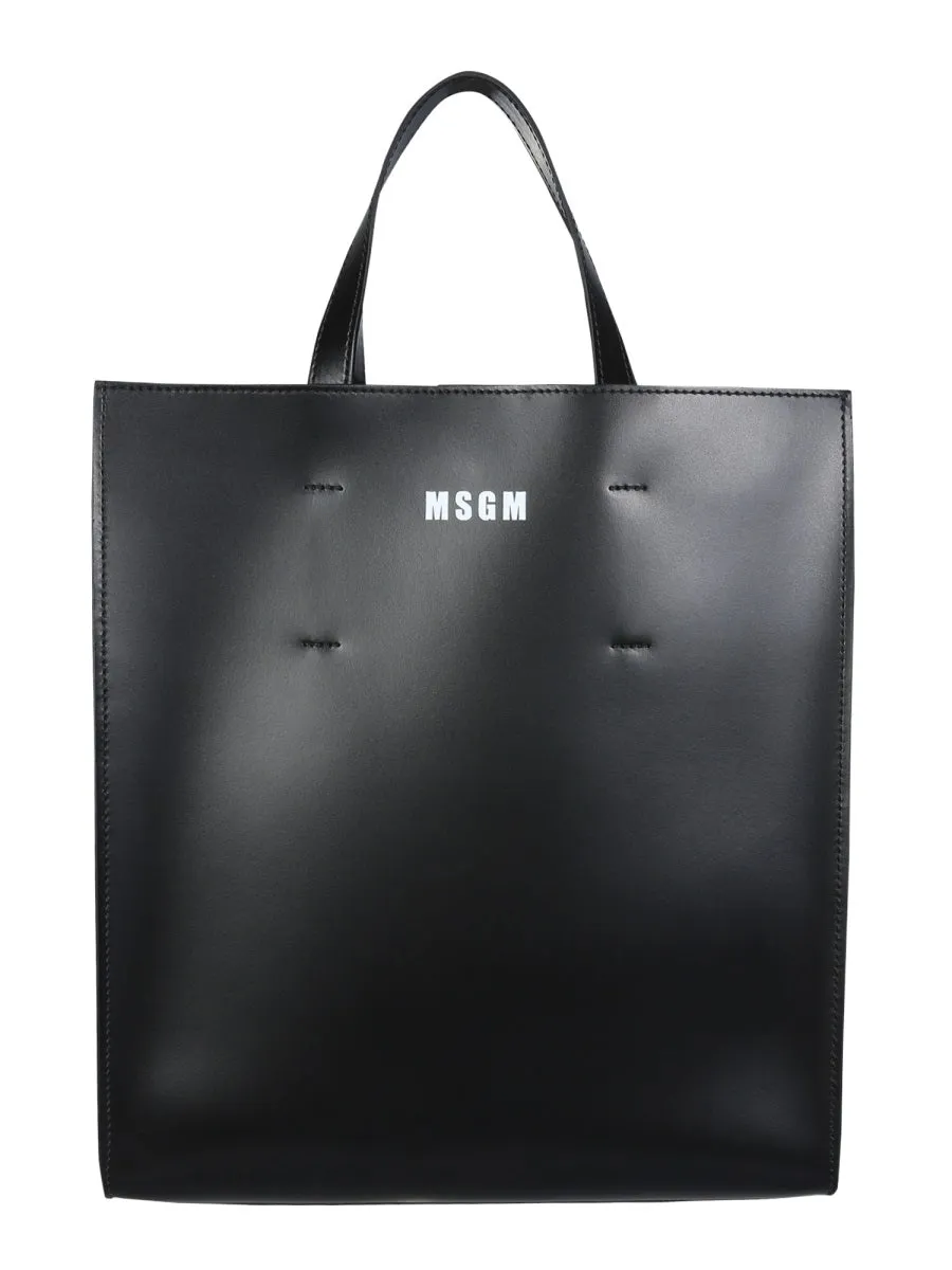 MSGM Micro Logo Printed Tote Bag