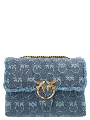Pinko Frayed Trim Logo Plaque Handbag