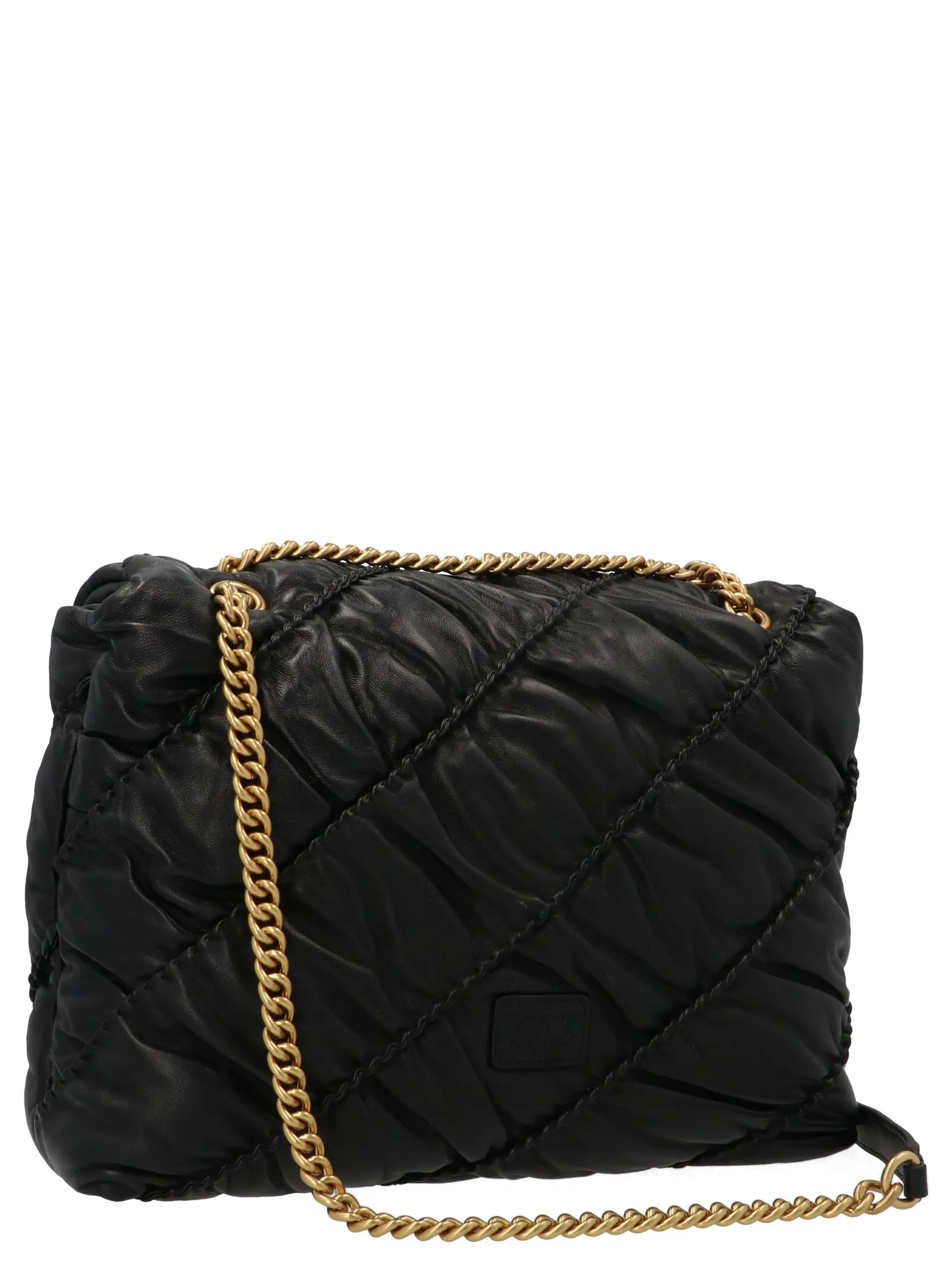 Pinko Large Love Bird Ruched Shoulder Bag