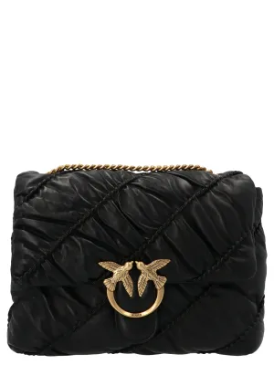 Pinko Large Love Bird Ruched Shoulder Bag