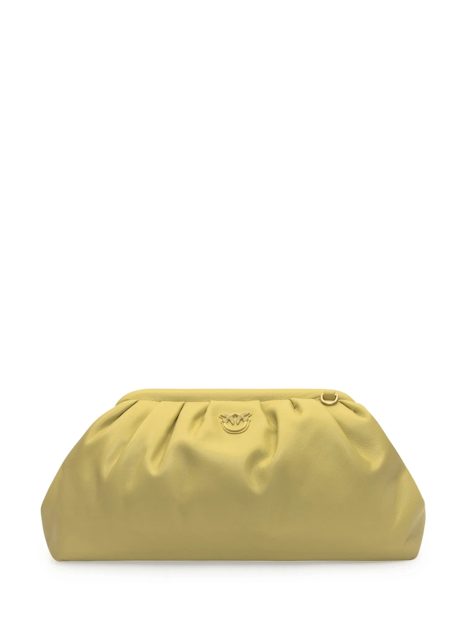 Pinko Logo Plaque Maxi Chain Clutch Bag
