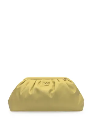 Pinko Logo Plaque Maxi Chain Clutch Bag