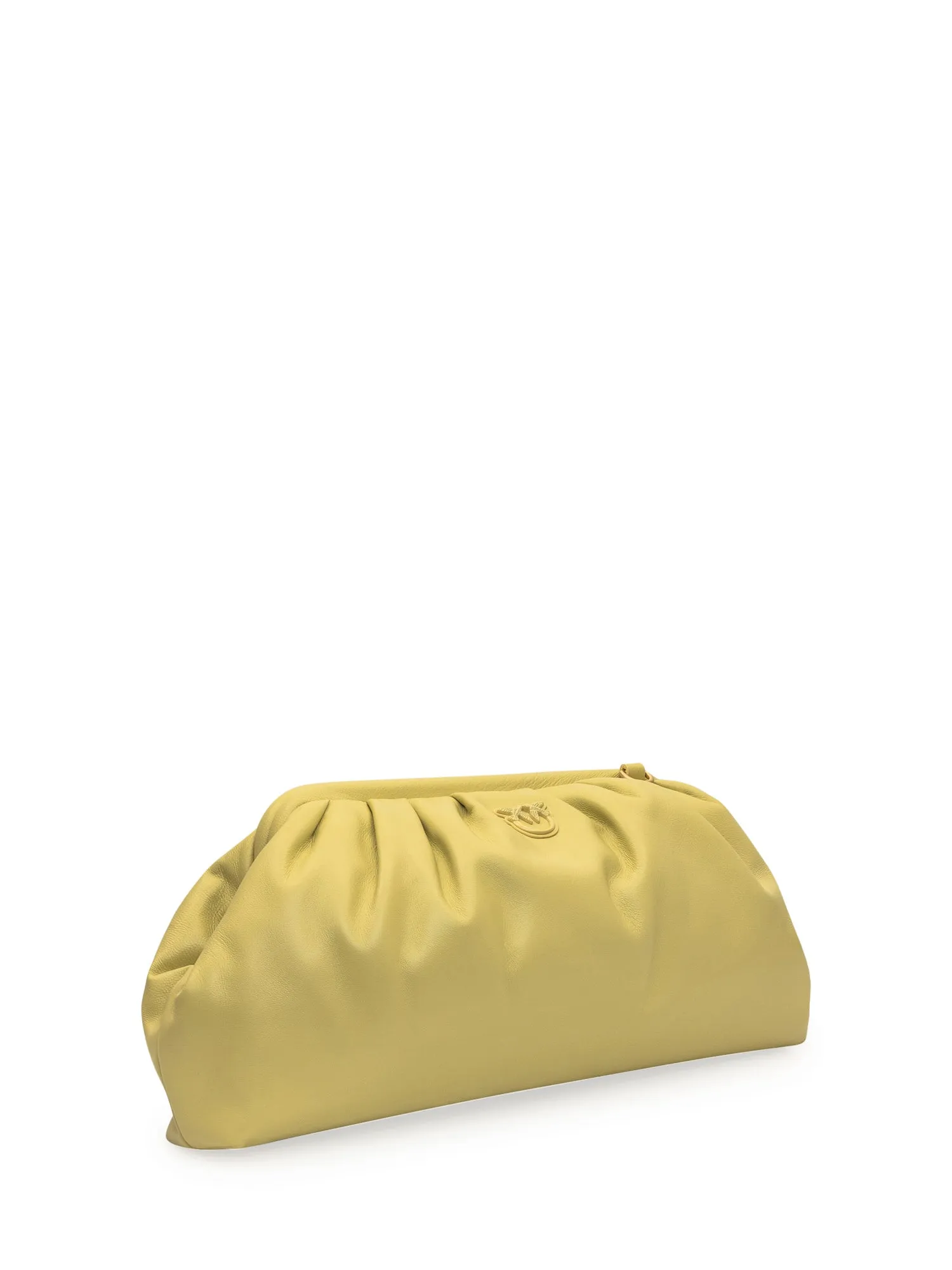 Pinko Logo Plaque Maxi Chain Clutch Bag