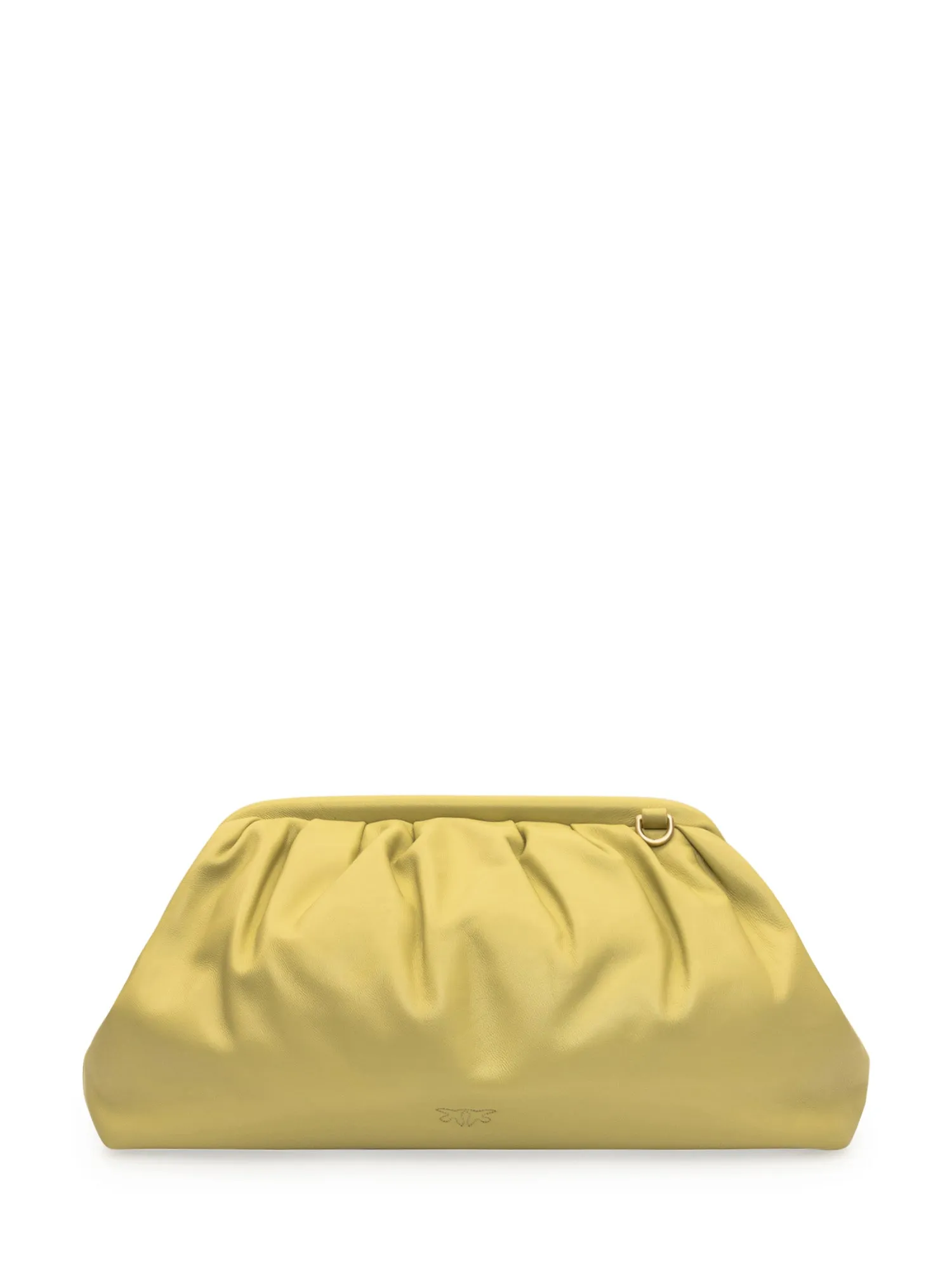 Pinko Logo Plaque Maxi Chain Clutch Bag