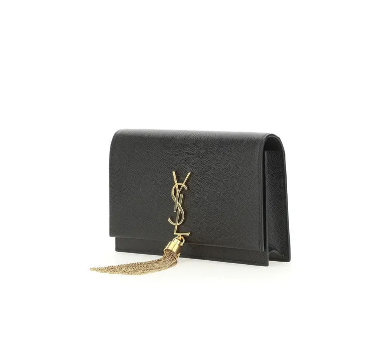 Saint Laurent Logo Plaque Clutch Bag