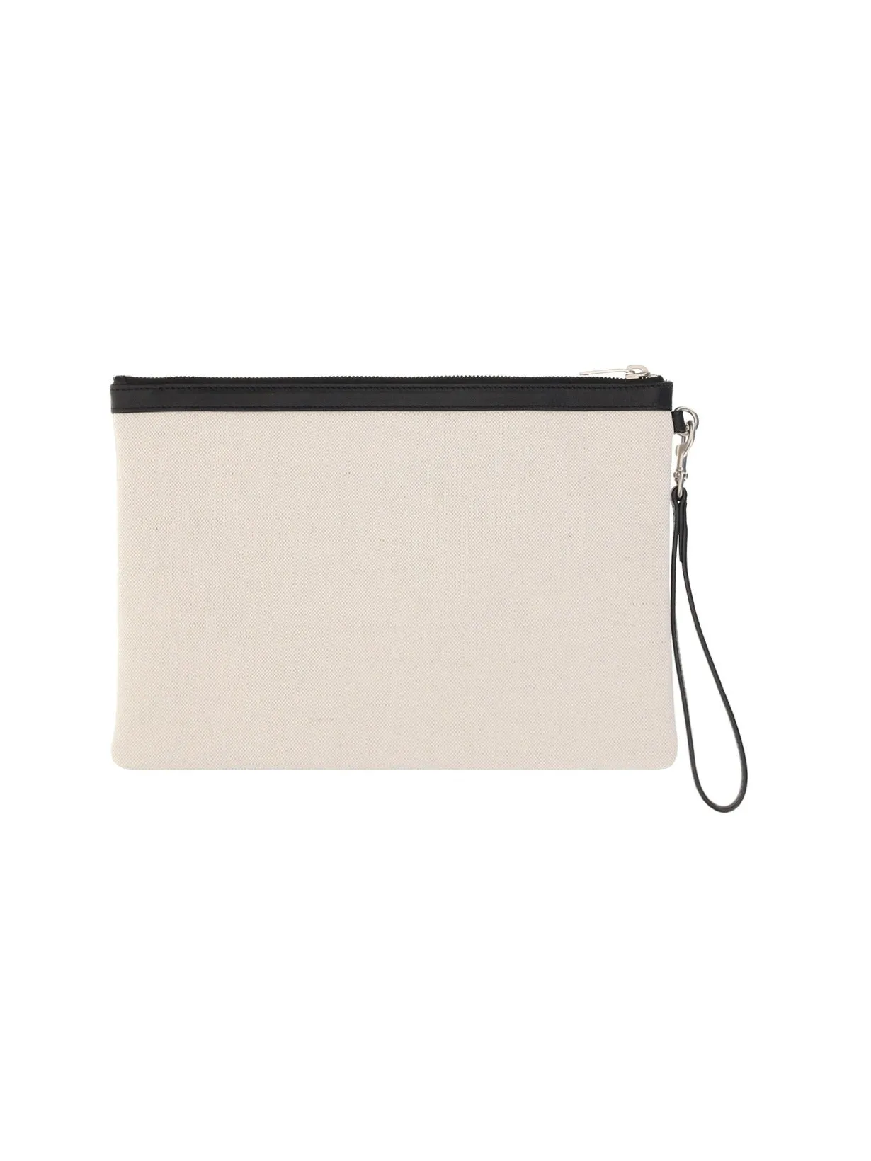 Saint Laurent Logo Print Two-Tone Clutch Bag
