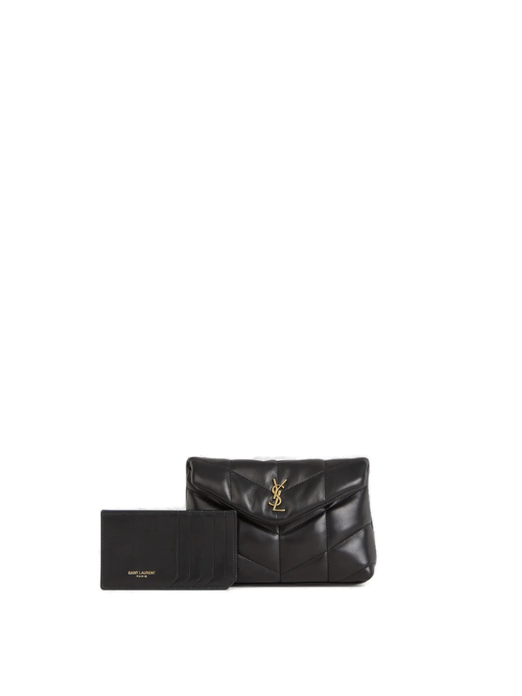 Saint Laurent Puffer Quilted Small Pouch Bag
