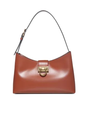 Salvatore Ferragamo Gancini Logo Detailed Shoulder Bag