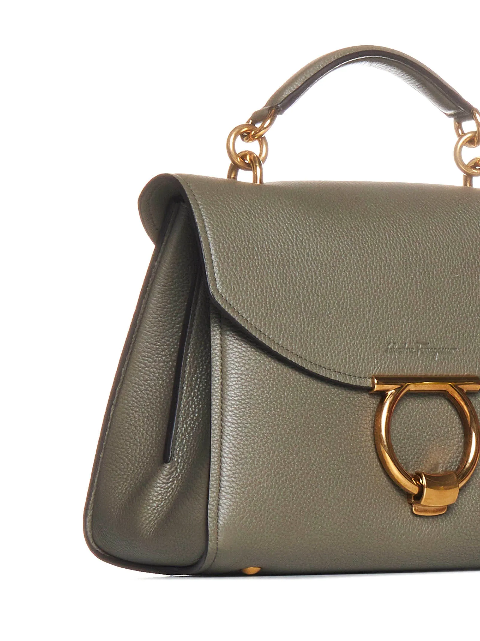 Salvatore Ferragamo Gancini Top Handle Bag